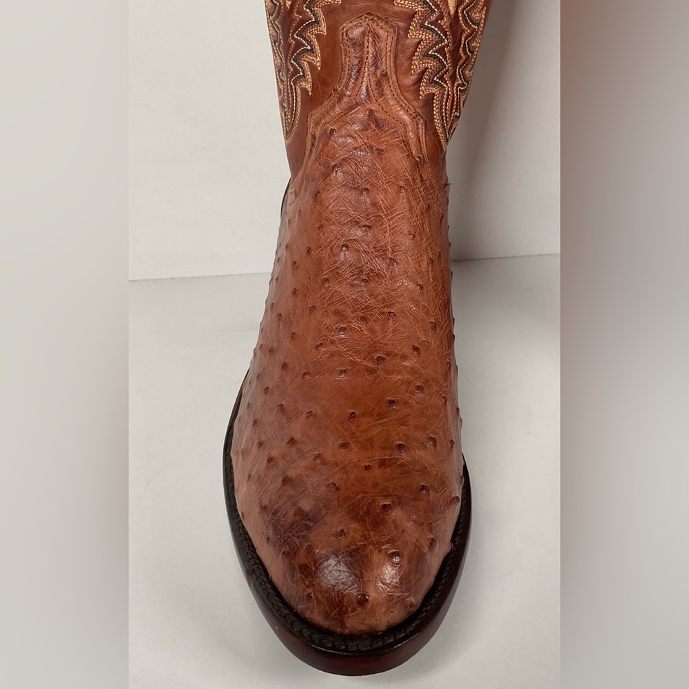 Lucchese 2000 Full Quill Ostrich Cowboy Boots | Barnwood | Exotic | Men’s 11 D - Picture 10 of 16